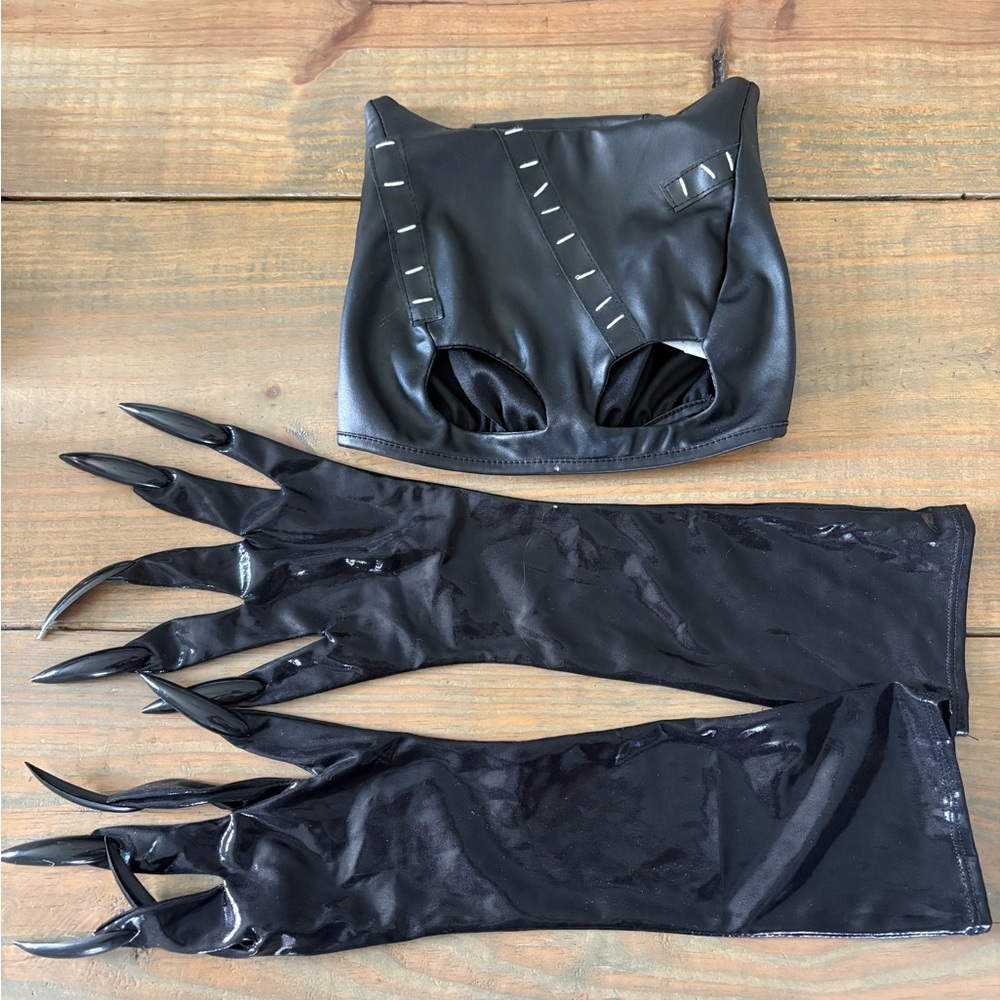 Cat woman mask and gloves